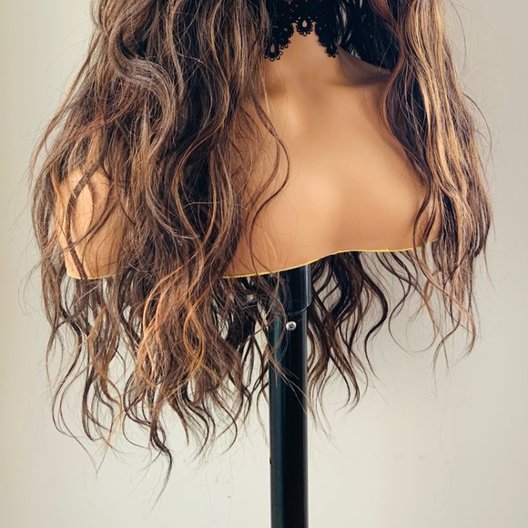 “Put On & Go” - 24” Brown/Auburn Headband Wig for Daily Wear or Events - Picture 5 of 15